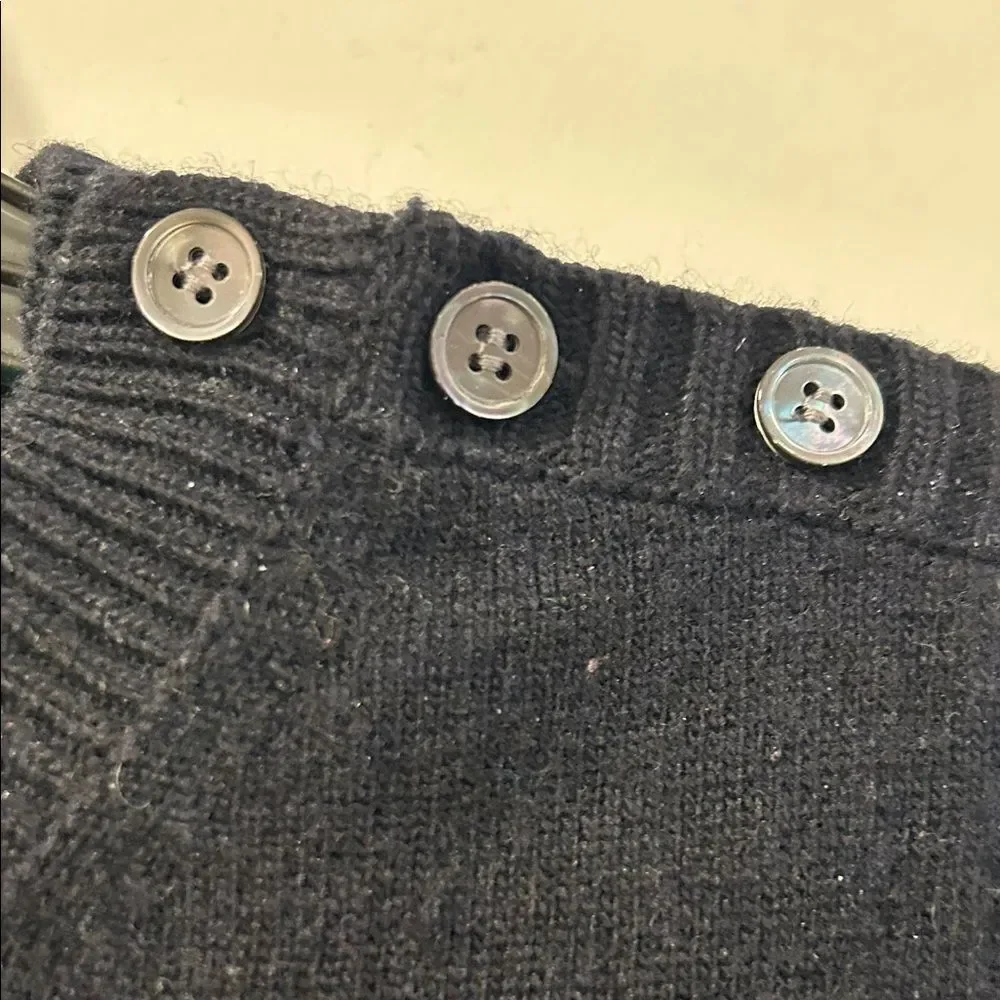 J. Crew Black and Green Sweater, Size Small